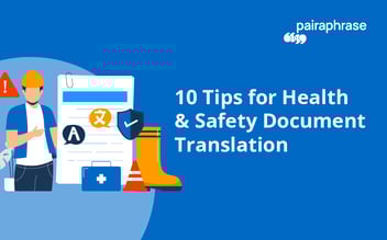 health and safety document translation