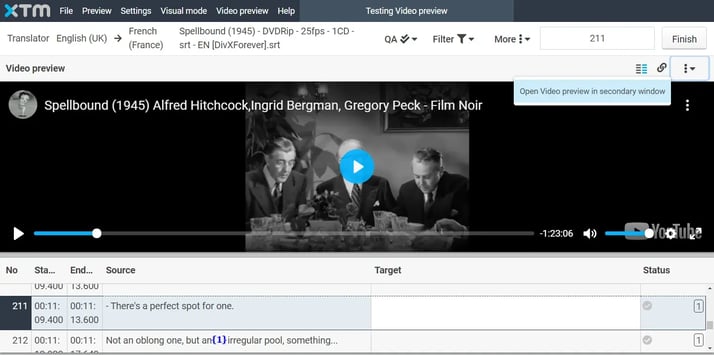 Video preview in XTM Workbench