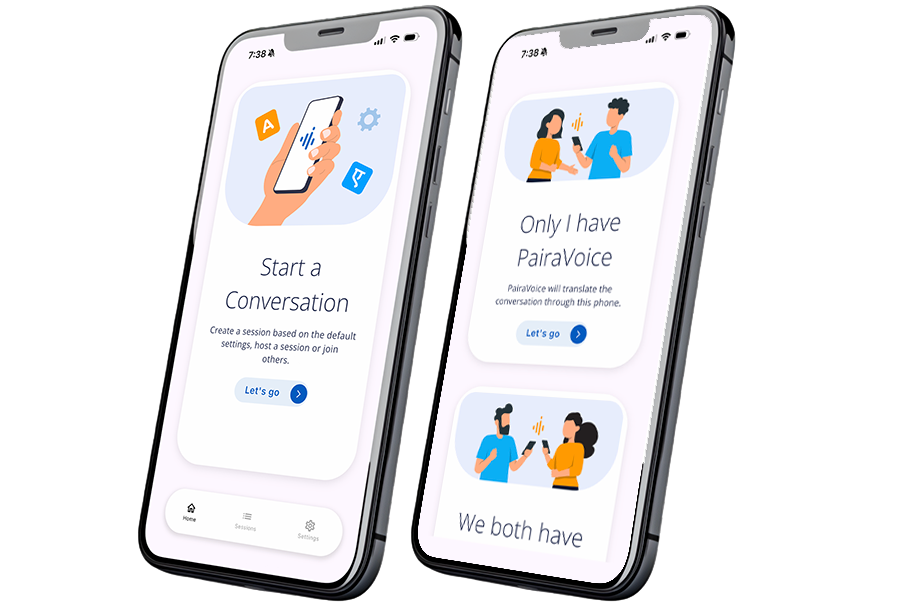 Start a Conversation with PairaVoice Mobile App