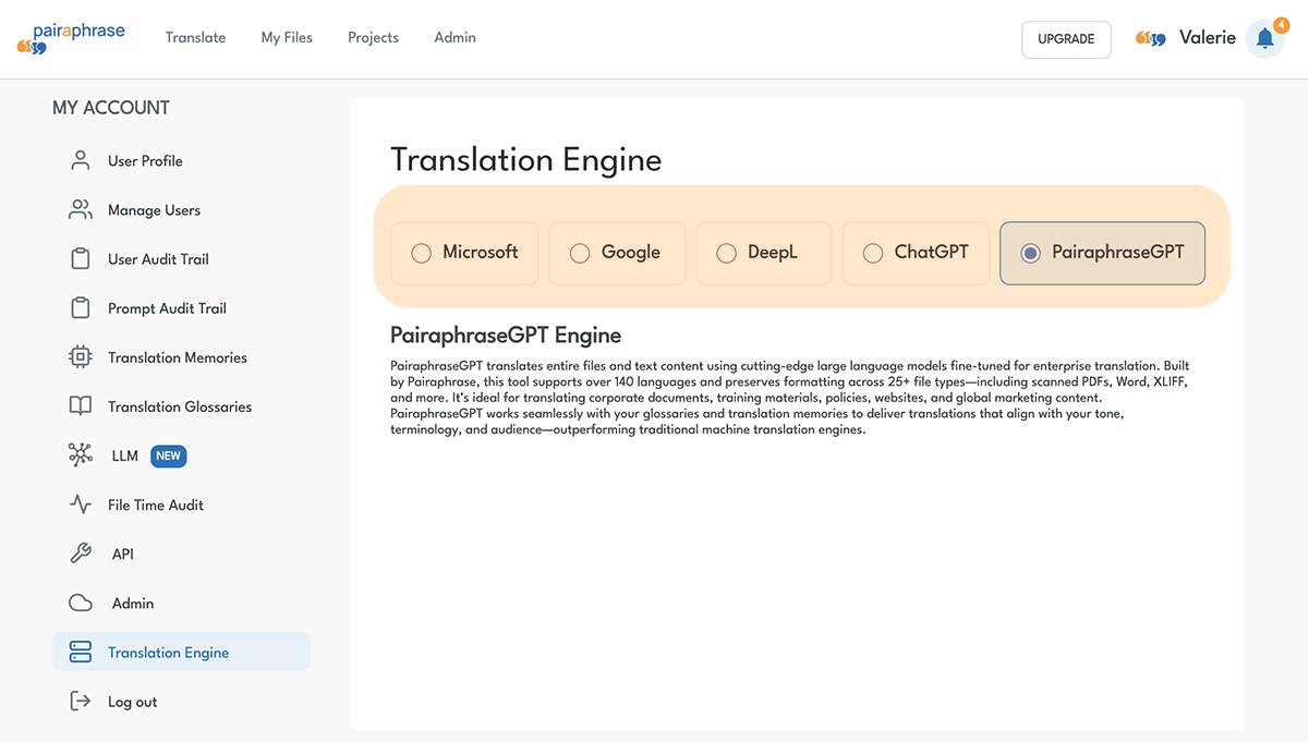 pairaphrase-web-app-screenshot-select-translation-engine