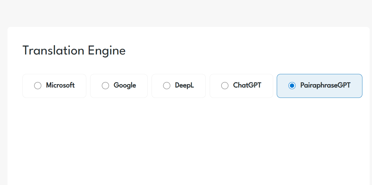 PairaphraseGPT Translation Engine